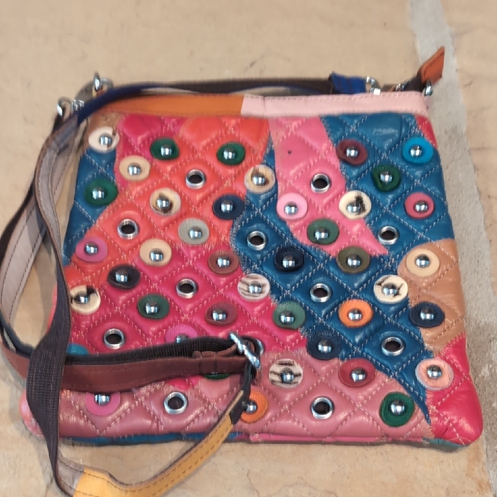 Colorful Patchwork Crossbody Bag - Picture 2 of 2